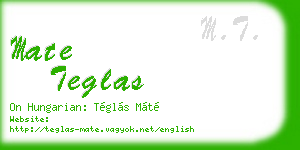 mate teglas business card
